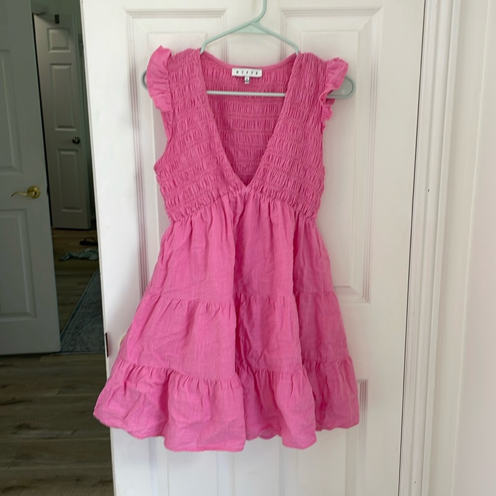 Cute Pink low plunge dress